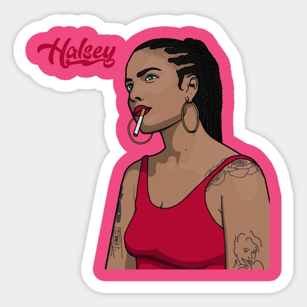Halsey Sticker by Riki Prosper